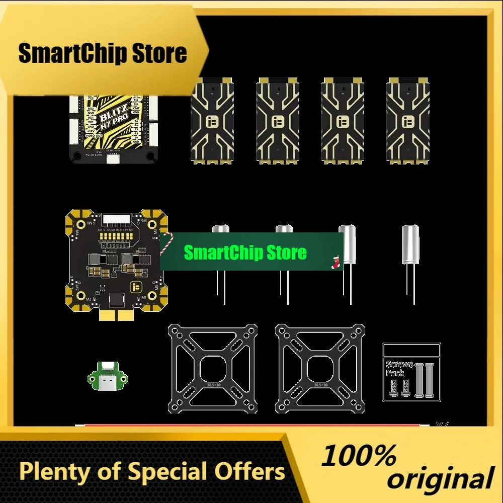 SmCpiFlight 1pc BLITZ H7 Pro FC Flight Controller + 4pcs / 8pcs BLITZ E80 Single ESC BLITZ H7 Pro Combo Set For FPV