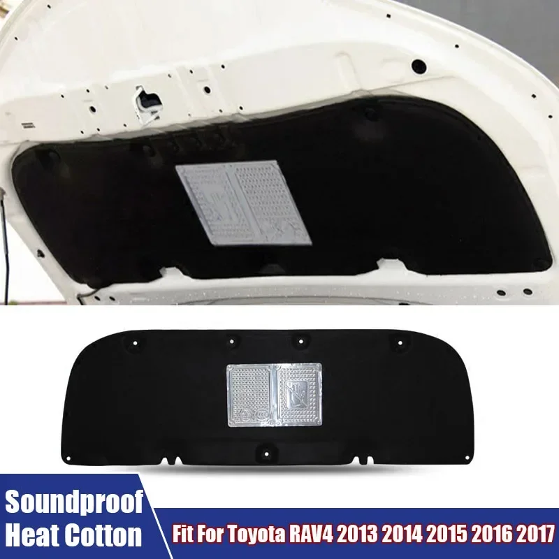 

Капот двигателя, звукоизоляционный теплоизоляционный ватный коврик для Toyota RAV4 2013-2017, звукоизоляционный коврик из алюминиевой фольги, автомобильные аксессуары