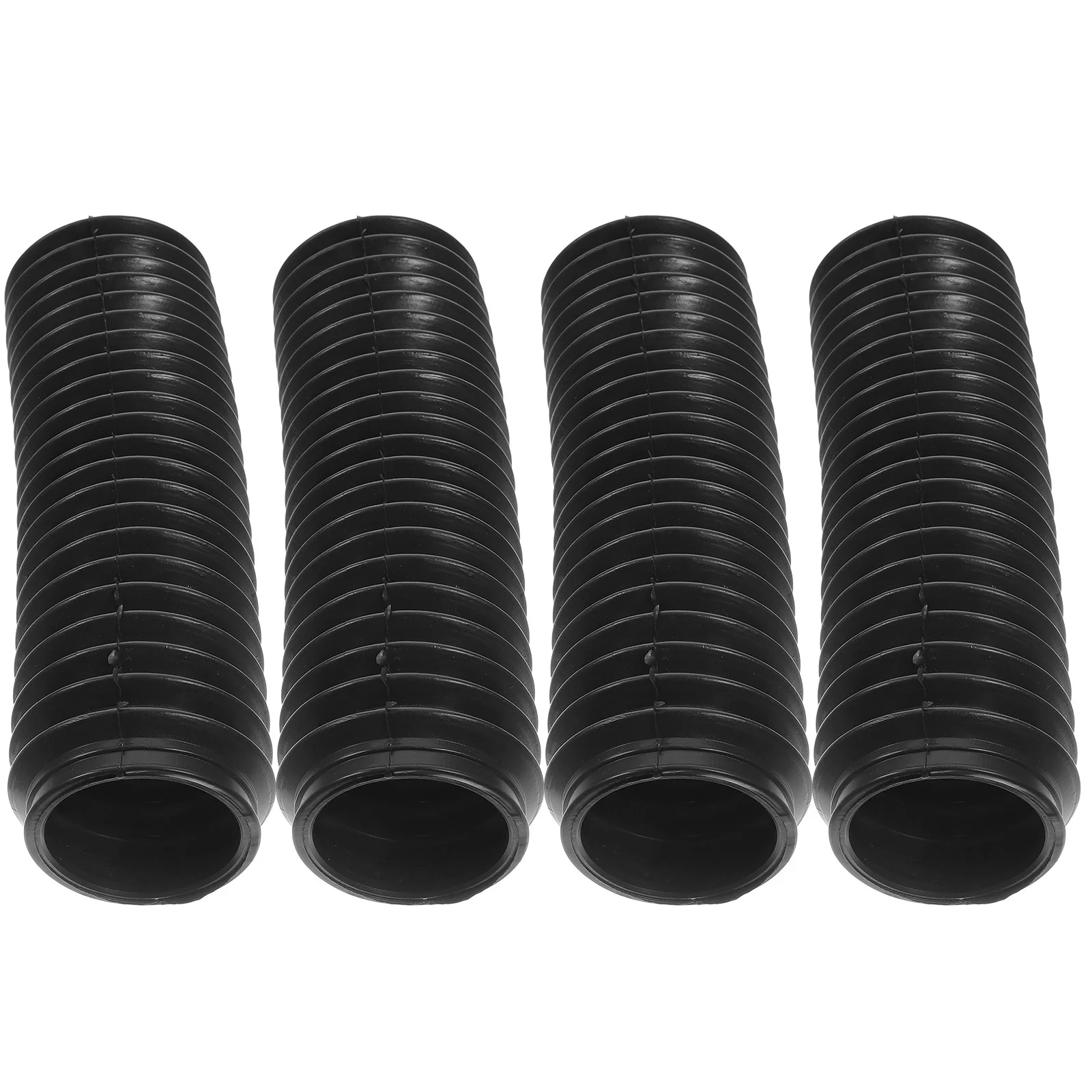 4 Pcs Motorcycles Shock Absorber Boots Rubber Cover 6x6x225cm Protector Dust Black Front Sleeve Man