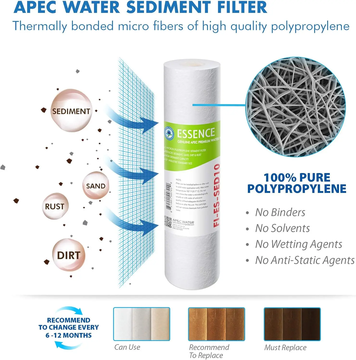 Water FilterWater Systems Complete Replacement Filter Set For ESSENCE Series Alkaline Reverse Osmosis Water Filter System