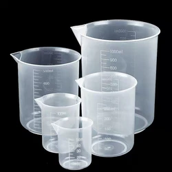 25ml to 1000ml Clear Plastic Liquid Measuring Cup Beaker For Lab Kitchen Measuring Tools