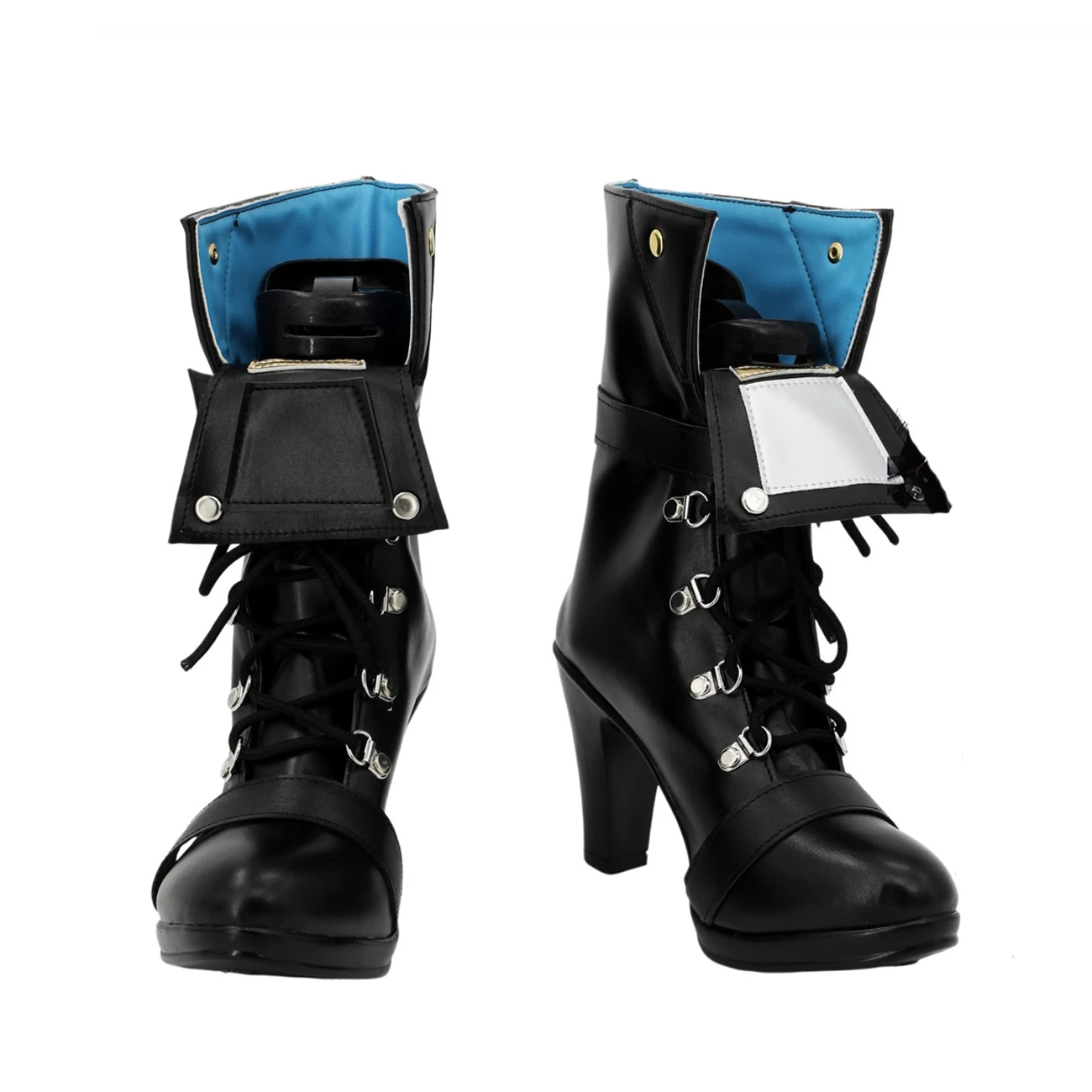 Marian Cosplay Boots Black Shoes High Heel Custom Made Any Size