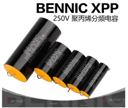 4pcs/lot original China Taiwan BENNIC XPP 250V polypropylene crossover capacitor HiFi fever speaker car audio free shipping