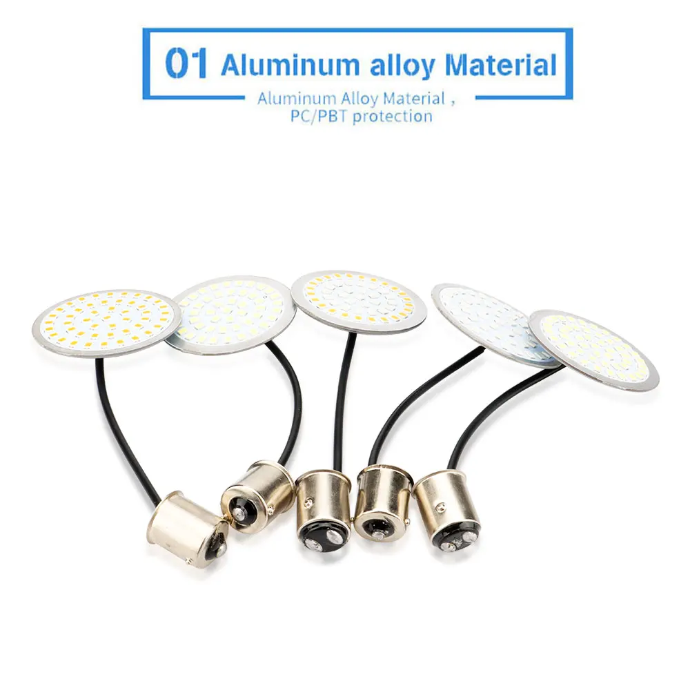1PC Bullet Style 1156 1157 White Amber Dual-color LED Turn Signal Light Bulbs For Harley Davidson Softail Dyna Road Motorcycles image 3
