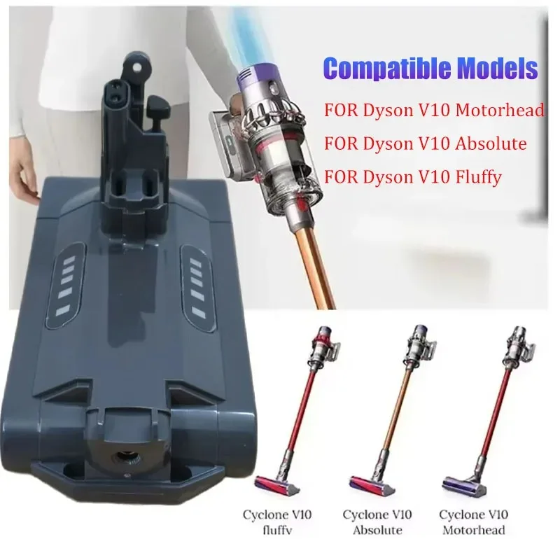 100% For Dyson V10 Battery V10 Animal Absolute Fluffy Cordless Vacuum Cleaner NEW 25.2V 5000mAh-12800mAH For DYSON V10 Batterie