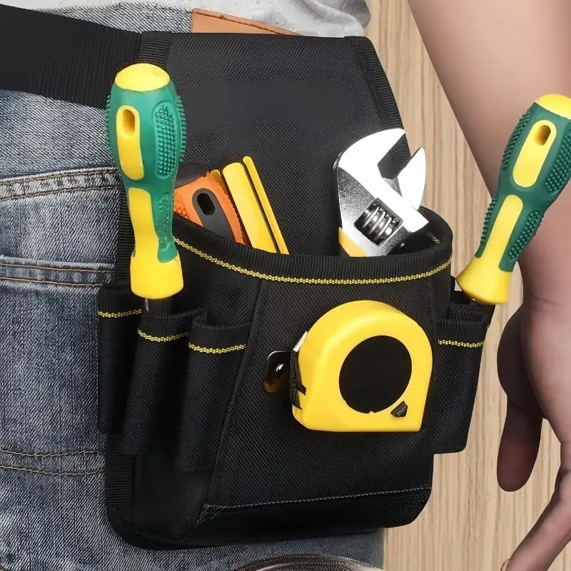Electrician Tool Waist Pack Heavy Duty Canvas Oxford Cloth Multifunctional Hardware Tool Pouch