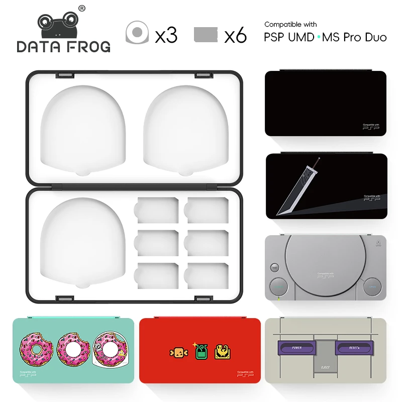 DATA FROG-funda con soporte para tarjetas de juego Retro, para PS Vita PSP 3000 2000 1000 SD M2 MS Pro Duo, almacenamiento protector de viaje