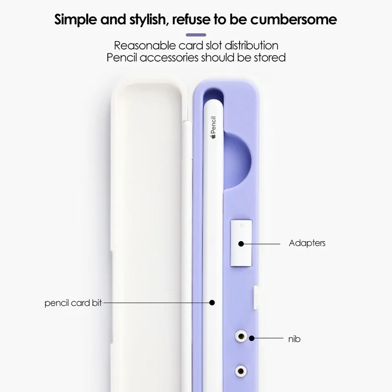 Portable for Apple Pencil 2 1 Case Storage Box Pouch Pen Holder