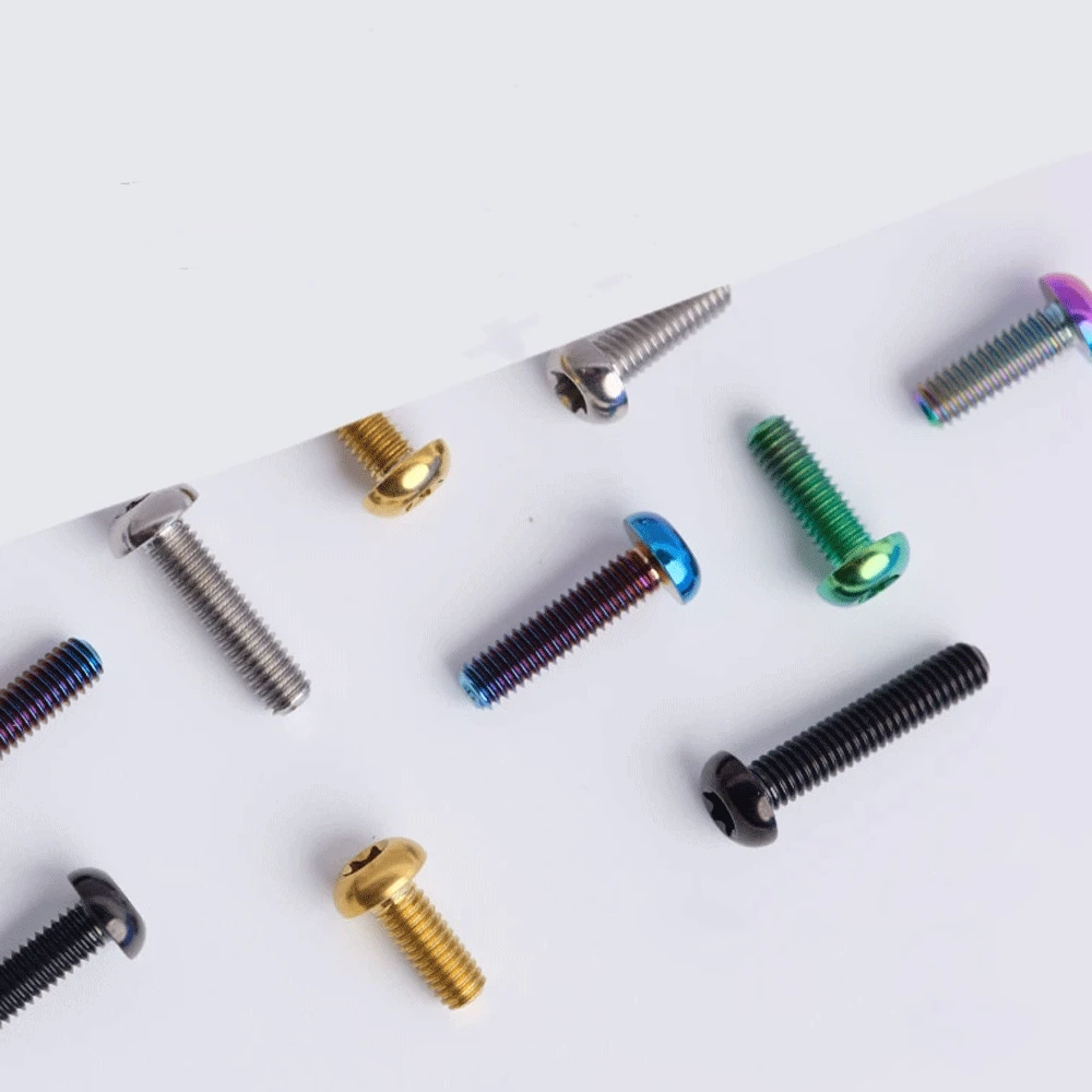 Mehrfarbig m4 x 6 8 10 12 16 18 20 25mm gr5 titan legierung tc4 pilz t20 torx kopfs ch raube für rennrad – Detail 4