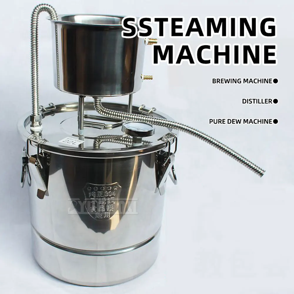Home Brewing Equipment, Small Distiller for Liquor, Grain Wine Self-Brewing Still, Stainless Steel Moonshine Machine