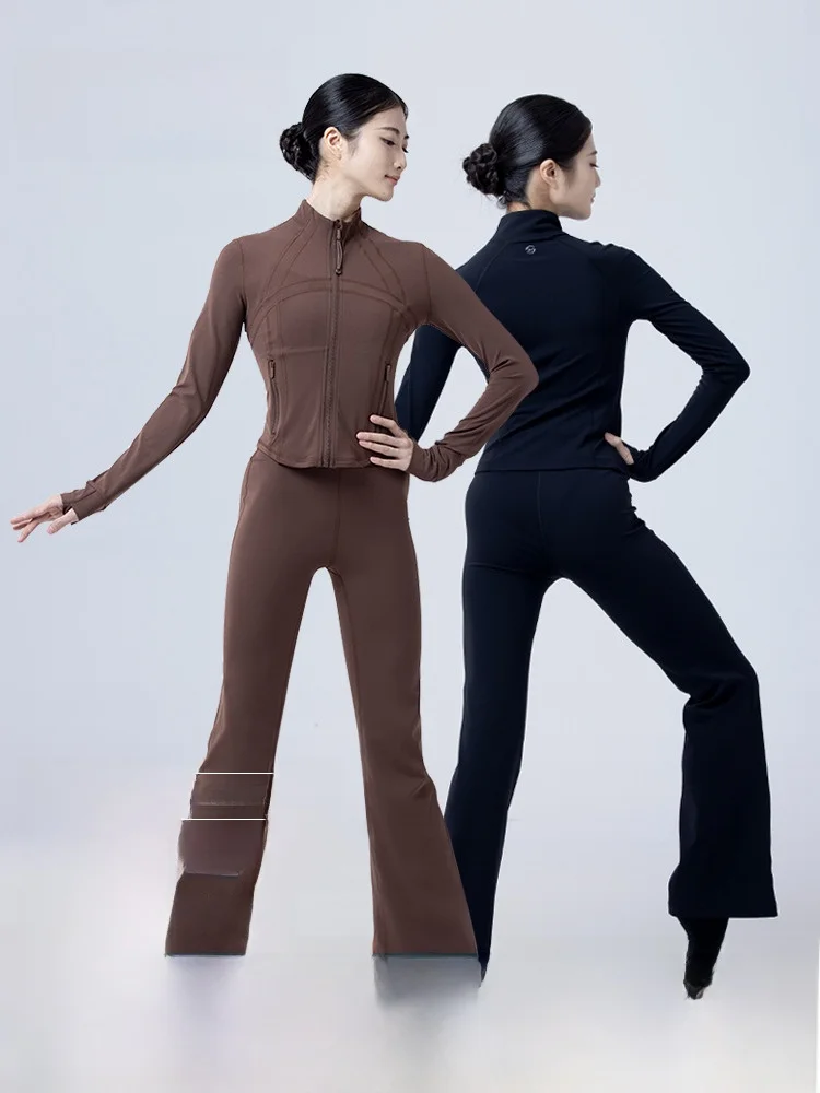 costume-d'entrainement-de-danse-pour-enfants-et-adultes-haut-et-pantalon-de-danse-a-rayures-de-sport-pour-spectacle-et-entrainement-de-ballet-moderne-et-classique