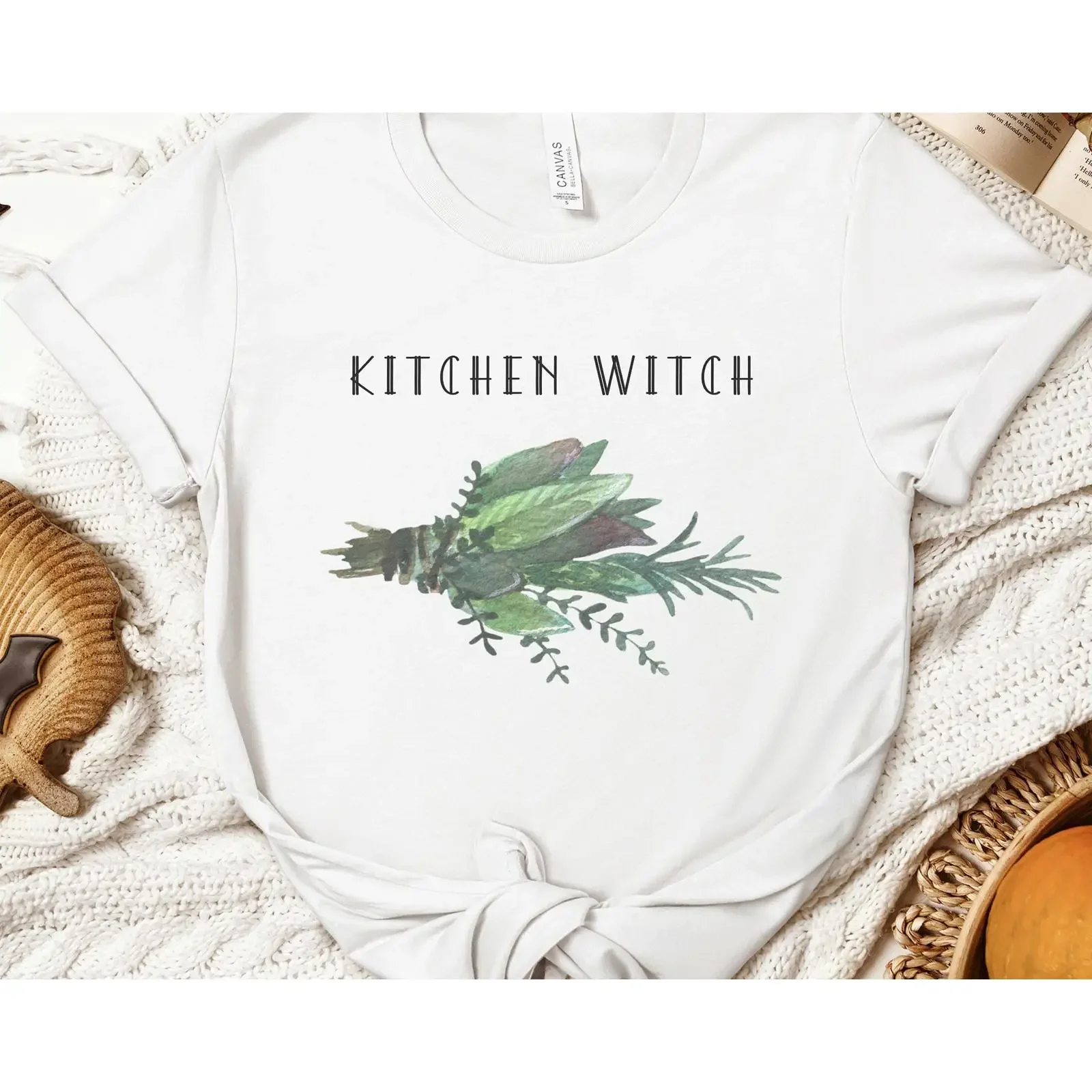 Kitchen Witch T Shirt Witchy Dark Cottagecore vintage Washed Comfortable Soft designer clothes Versatile Unisex
