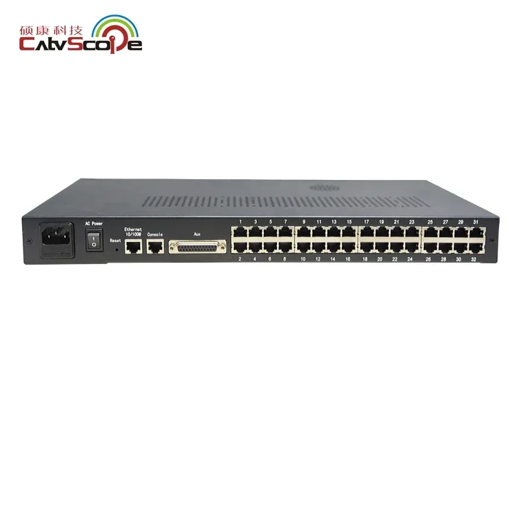 IOT Gateway 32 Ways 32-channel Modular Serial Device Networking Server support RS232/RS422/RS485 to IP CONV632M SERIES