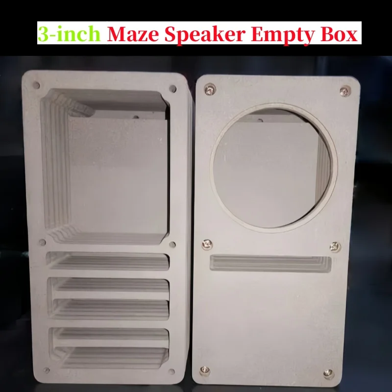 

3-inch Maze Speaker Empty Box,Full Range Speaker Box,DIY Speaker Housing, Car/Home Woofer Box,2Piece Sound Box,Hole 72mm/77mm
