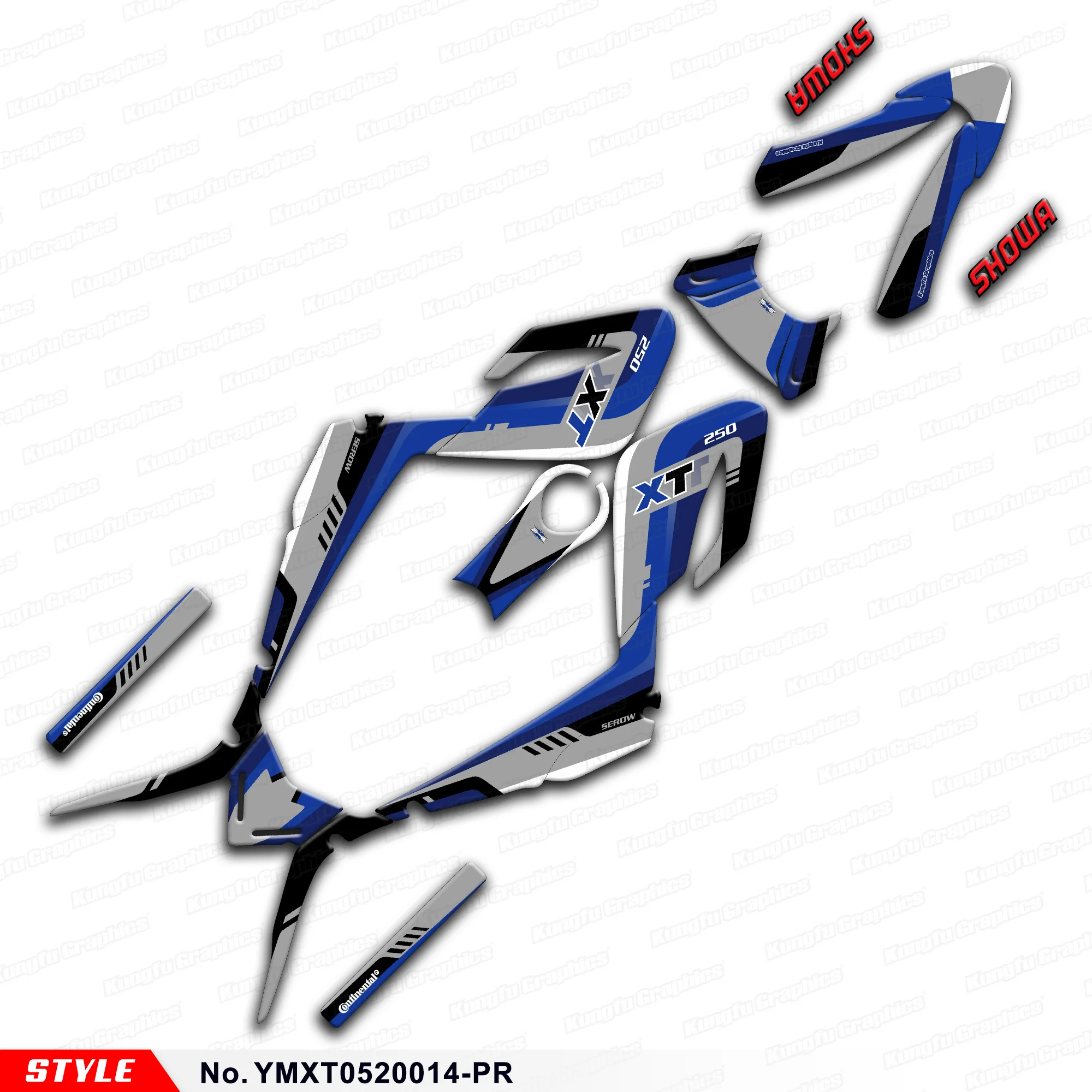 

Графические наклейки JY RACING MX в комплекте для Yamaha Serow XT250 2005 2006 2007 2008 2009 2010-2020, YMXT0520014-PR