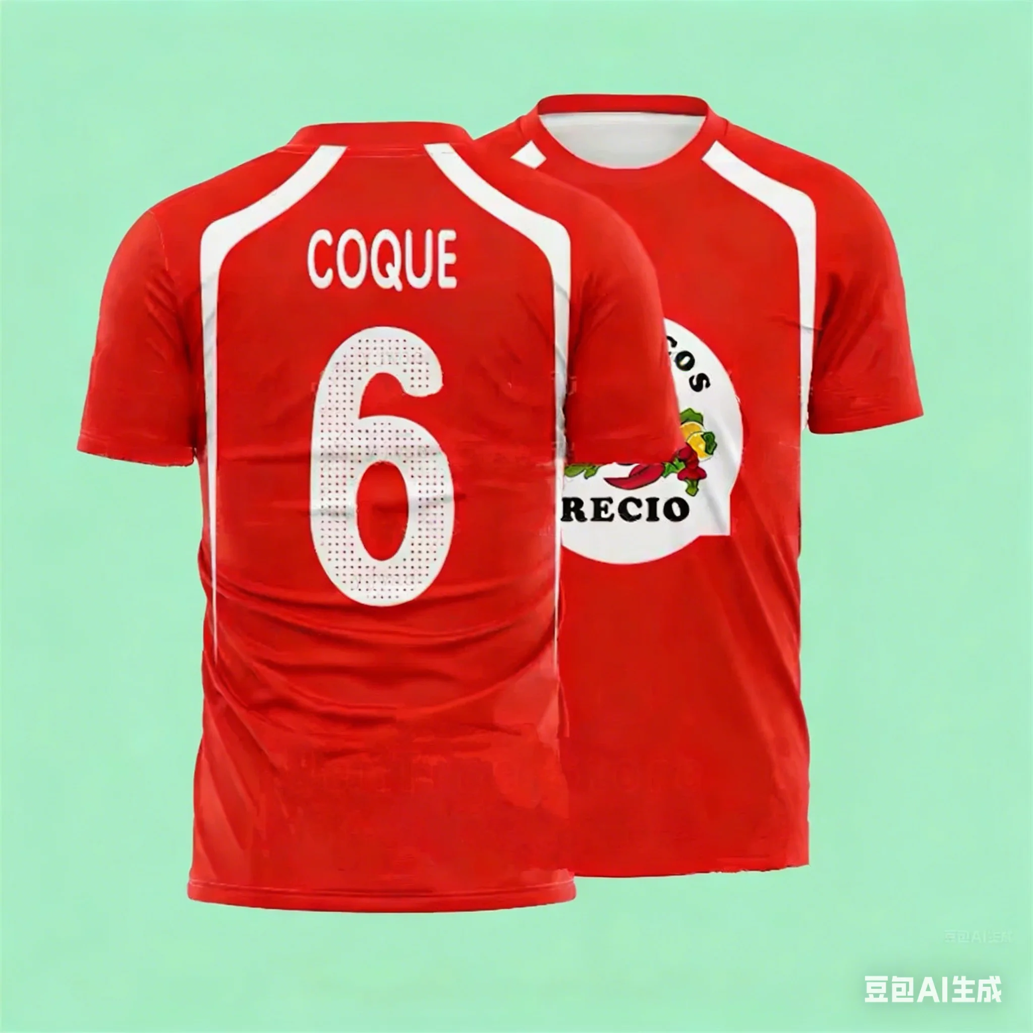 Amador&Vicente&Recio Football Jerseys Seafood Shrimp Recio Print T-Shirt Quick Drying Sportswear Summer Men'S&Women'S T-Shirts