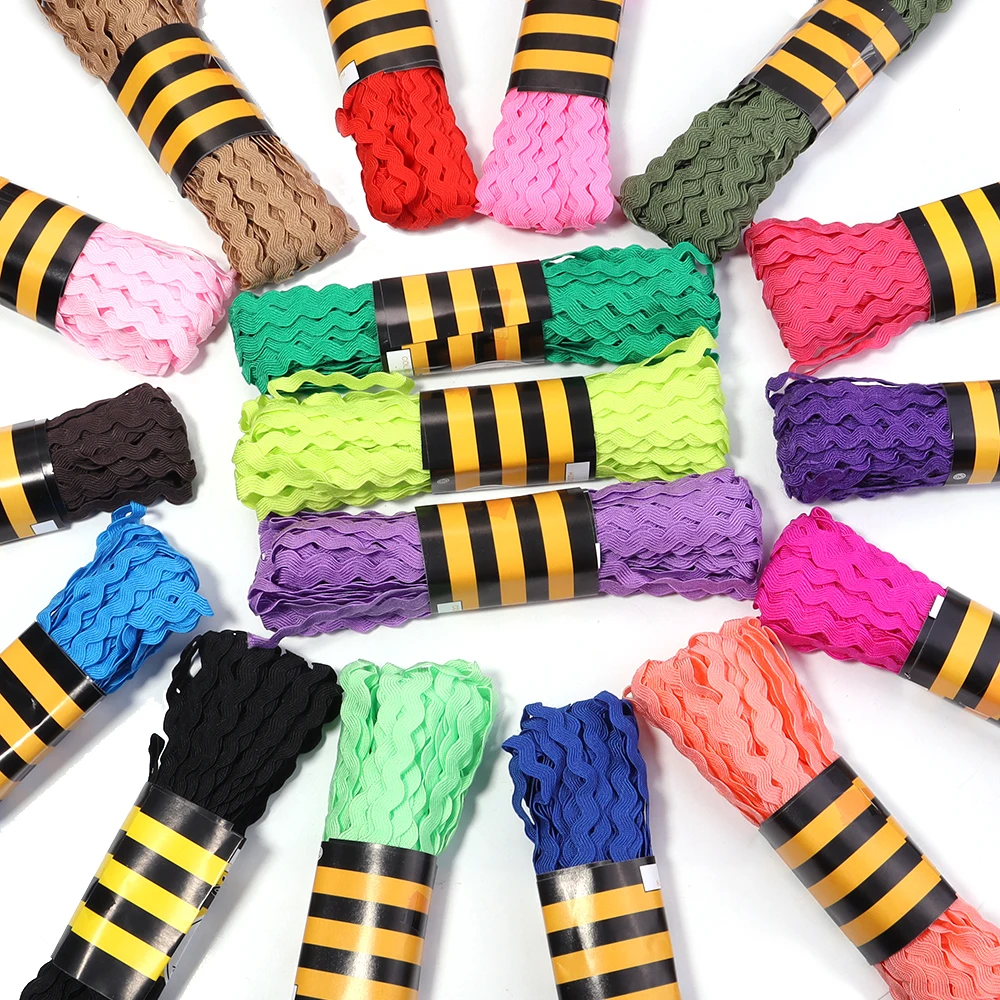 15yards 5cm Ric Rac Trim Ribbon Wave Bending Fringe Trim Ribbon Zig Zag Lace for DIY Craft Wedding Clothes Sewing Flower Making