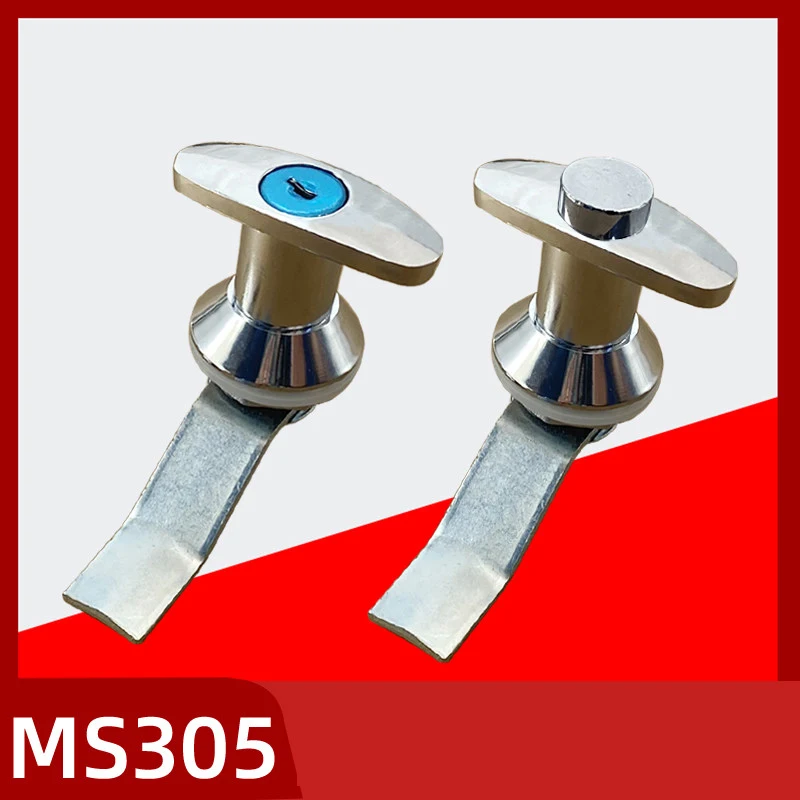2PCS MS305-1-A Handle Lock Distribution Box Cabinet Door Handle Lock Switch Cabinet Archive Cabinet Door Lock Hardware Accessori