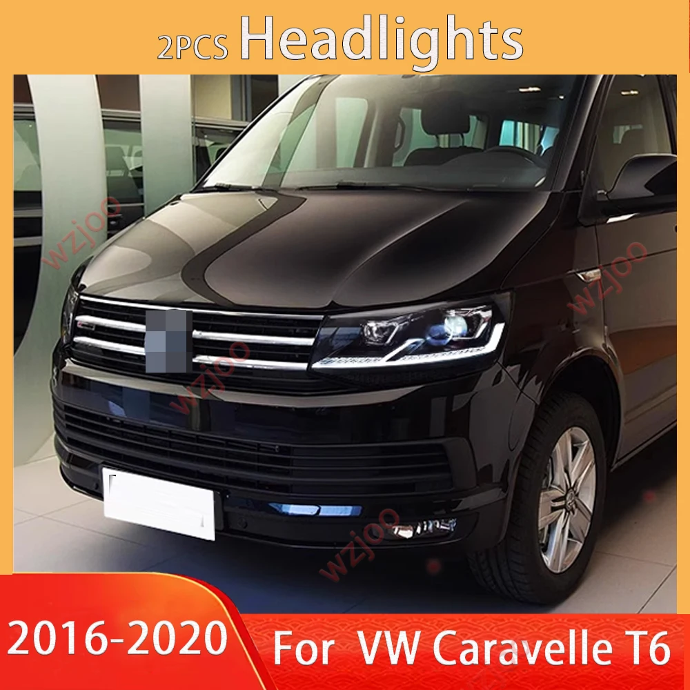 

Автомобильные фары для Volkswagen VW Caravelle 16-20, модификация фар Multivan T6, светодиодные DRL, аксессуары для указателей поворота