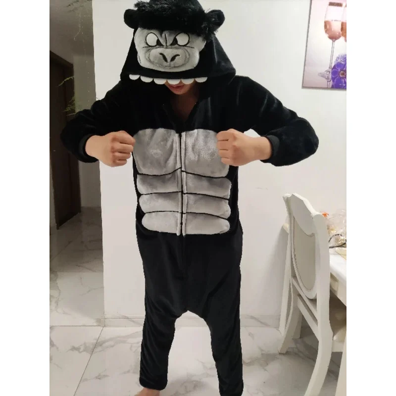 Candy 2025Kigurumi Adult Chimpanzee Cosplay Costume Clown Black Umbreon Monster Devil Onesie Anime Halloween Children Cartoon Pa