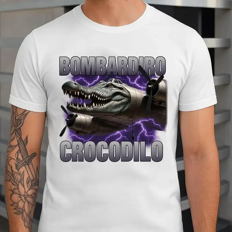 ardino Crocodile Tralala Meme T Shirt Viral Funny Gen Z Trendy for Shirtns Couples Internet Fans