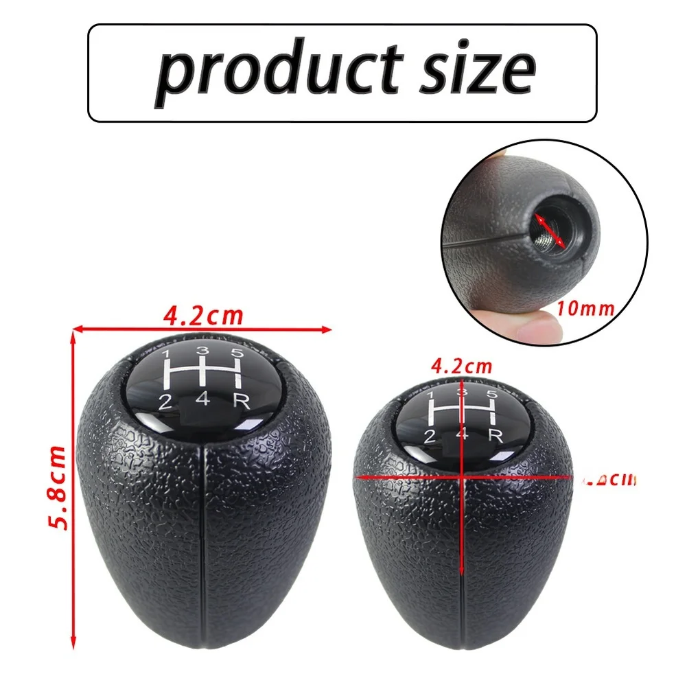 Black Leather Gear Shift Knob Compatible with For Nissan For Safari For Patrol Y60 1987 through 1995 Manual Cars