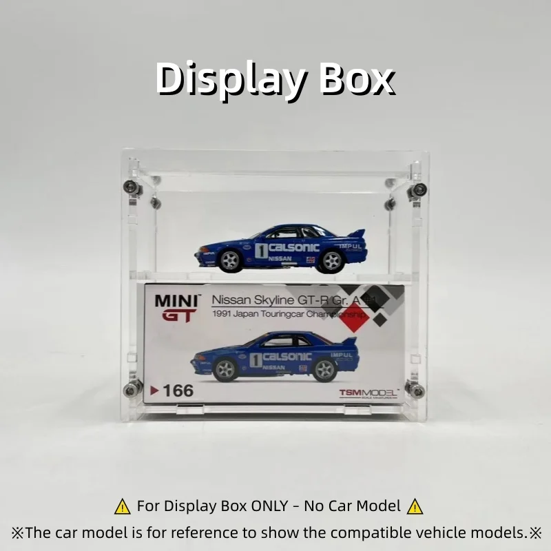 1:64 MINIGT TLV  TW  Screw Acrylic Model Display Box, Assembly,  Fits Car with Original Case (Car Model Not Included)