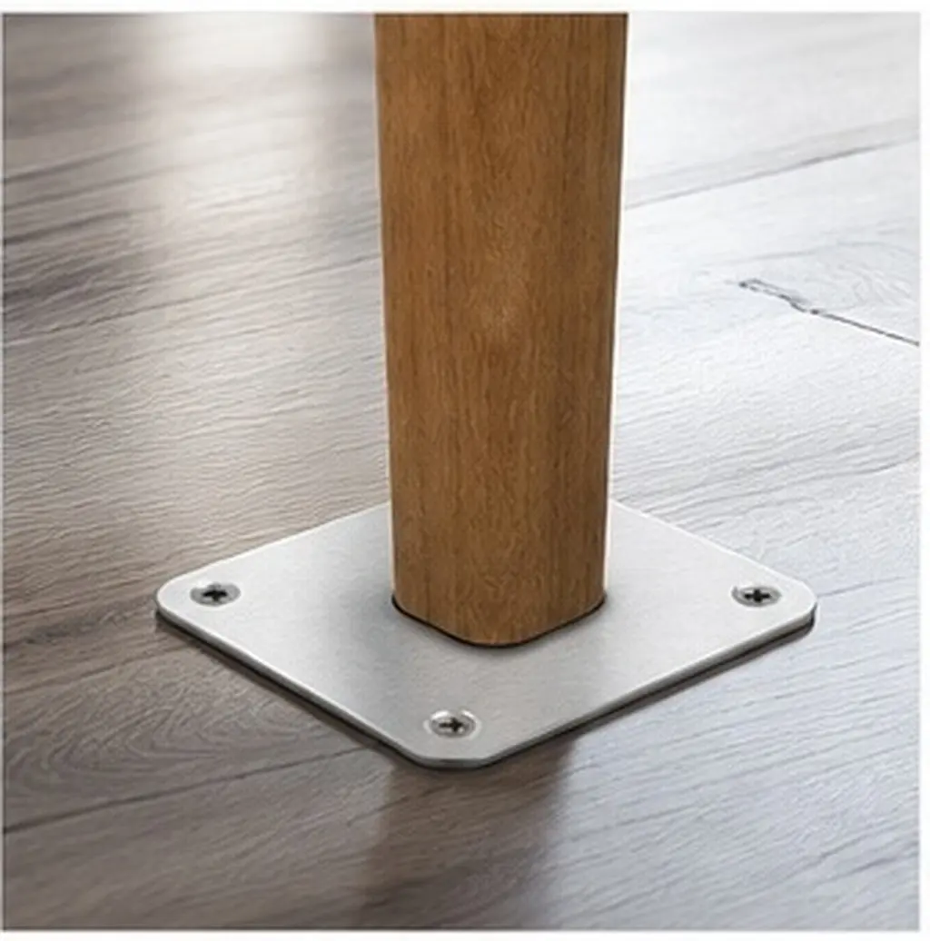 10Pcs Metal Furniture Leg Fixing Plate 2.75x2.75 Inch Flat Mounting Bracket for Sofa Table Bed Repair Stable Noise-Free Floor