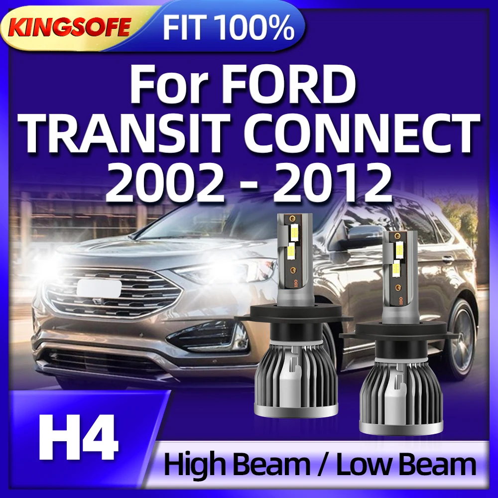 

KINGSOFE Car LED Headlight H4 Lamp 26000LM 6000K For FORD TRANSIT CONNECT 2002 2003 2004 2005 2006 2007 2008 2009 2010 2011 2012