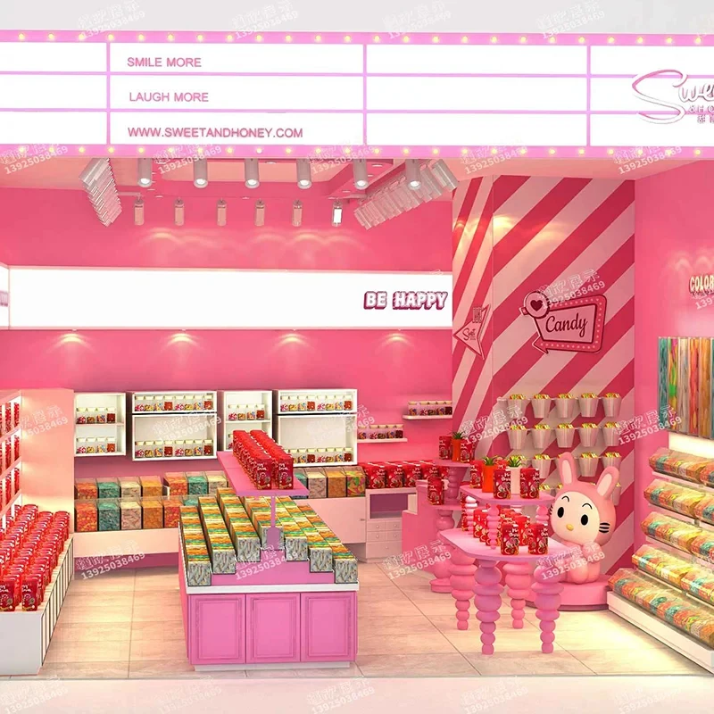 custom.Double-Sided Metallic Commercial Food Display Cabinets Supermarkets Convenience Stores-Snack Shelves