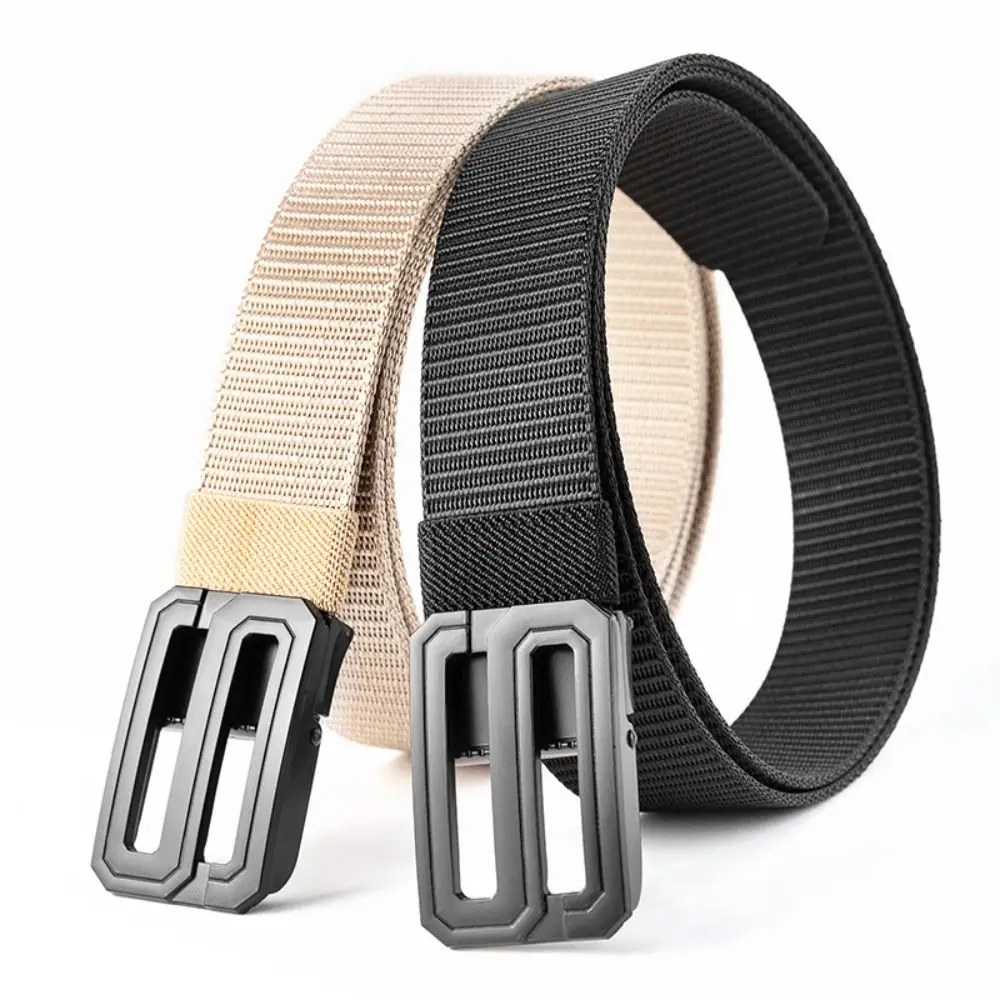 

Trendy Quick Drying Nylon Braided Belt Luxury Brand Durable Metal Buckle Waistband Casual Weave Waist Band For Women Man