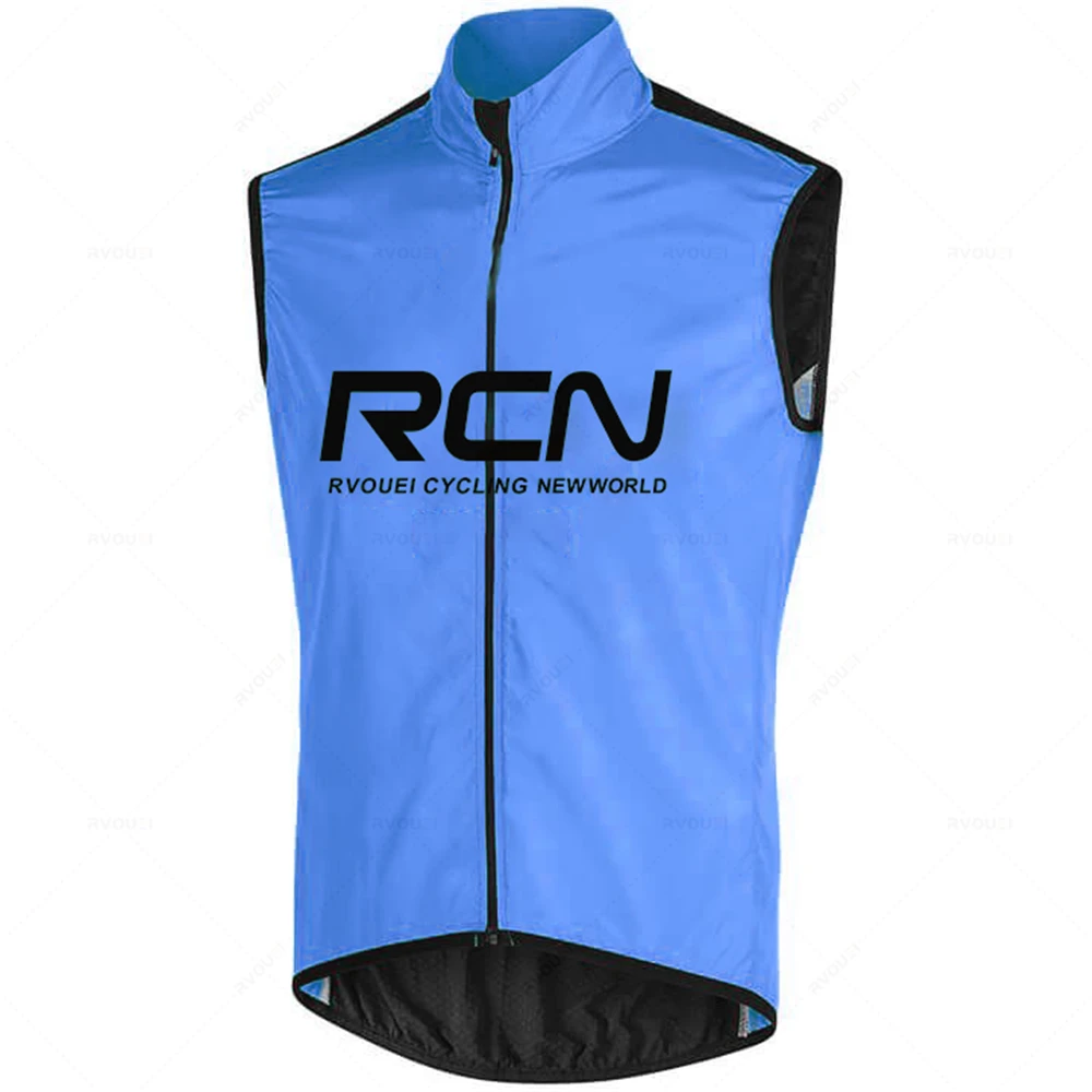 2023 Rcn Pro Team Men Summer Windproof Cycling Jersey Vest Bike Sleeveless Lightweight Breathable Vest Bicycle Cloting Ciclismo