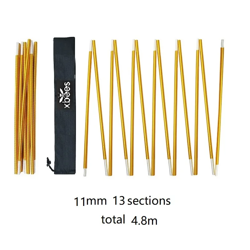 (2 teile/para) Xbees Camping Zelt DIY Ersetzen Legierung Zelt Stange Zelt Stange 8,5mm 9,5mm 11mm – Detail 9