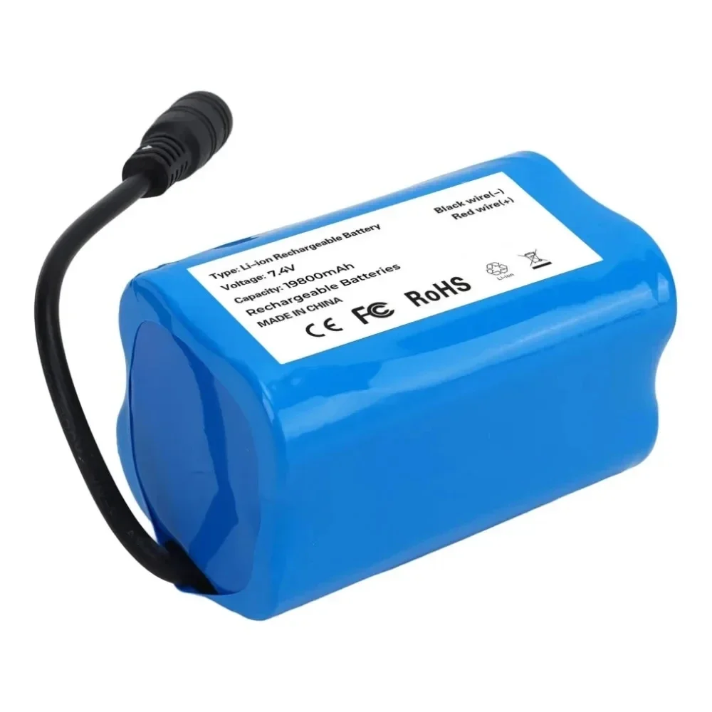 7.4V 19800mAh  Battery For T188 T888 2011-5 V007 C18 H18 So on Remote Control RC Fishing Bait Boat Parts