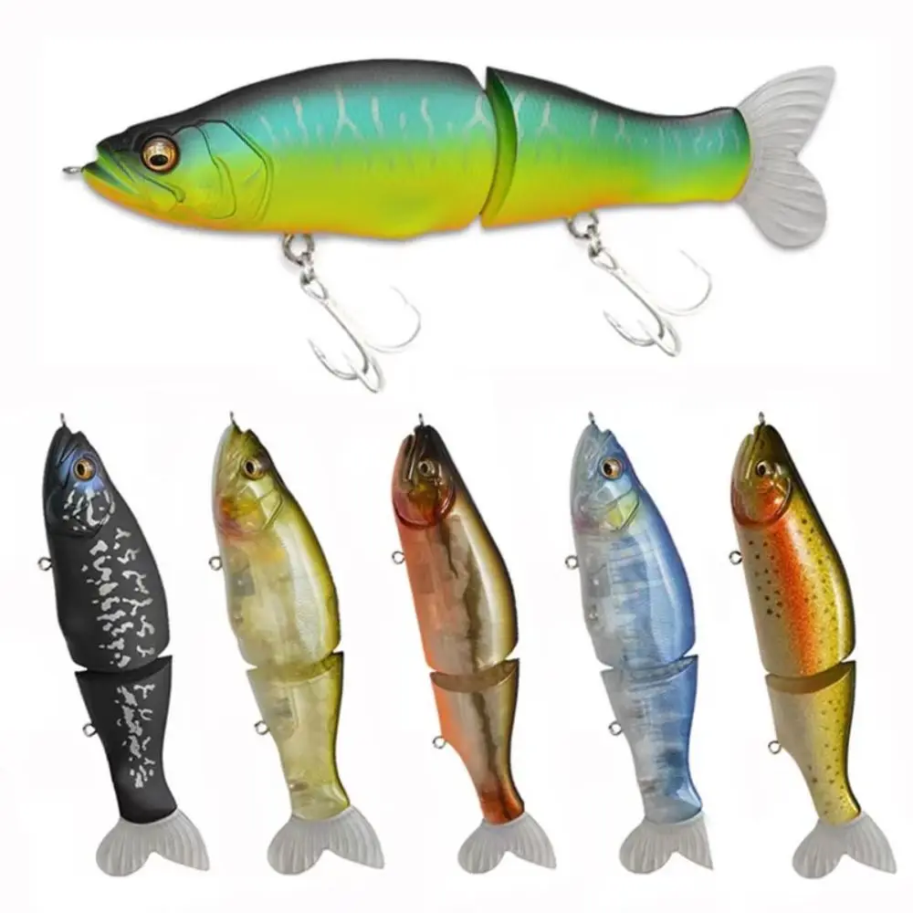 135mm/28g Multi-Jointed Fishing Lure Bionic 3D Eyes Pencil Multi-section Lure Slow Sinking Strengthen Wobblers Lure Fresh Water