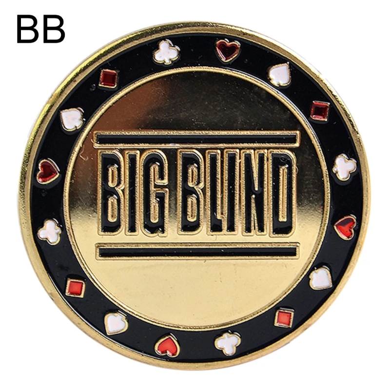 تجار عملة بوكر أنيقة أزرار كرات الصولجان كبيرة أعمى صغيرة أعمى زر F2TC #4