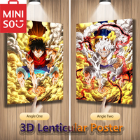 Anime One Piece Luffy  Gear 5 3D Lenticular Poster Flip Gradient Print Gifts Home Decor Wall Art(Without Frame)