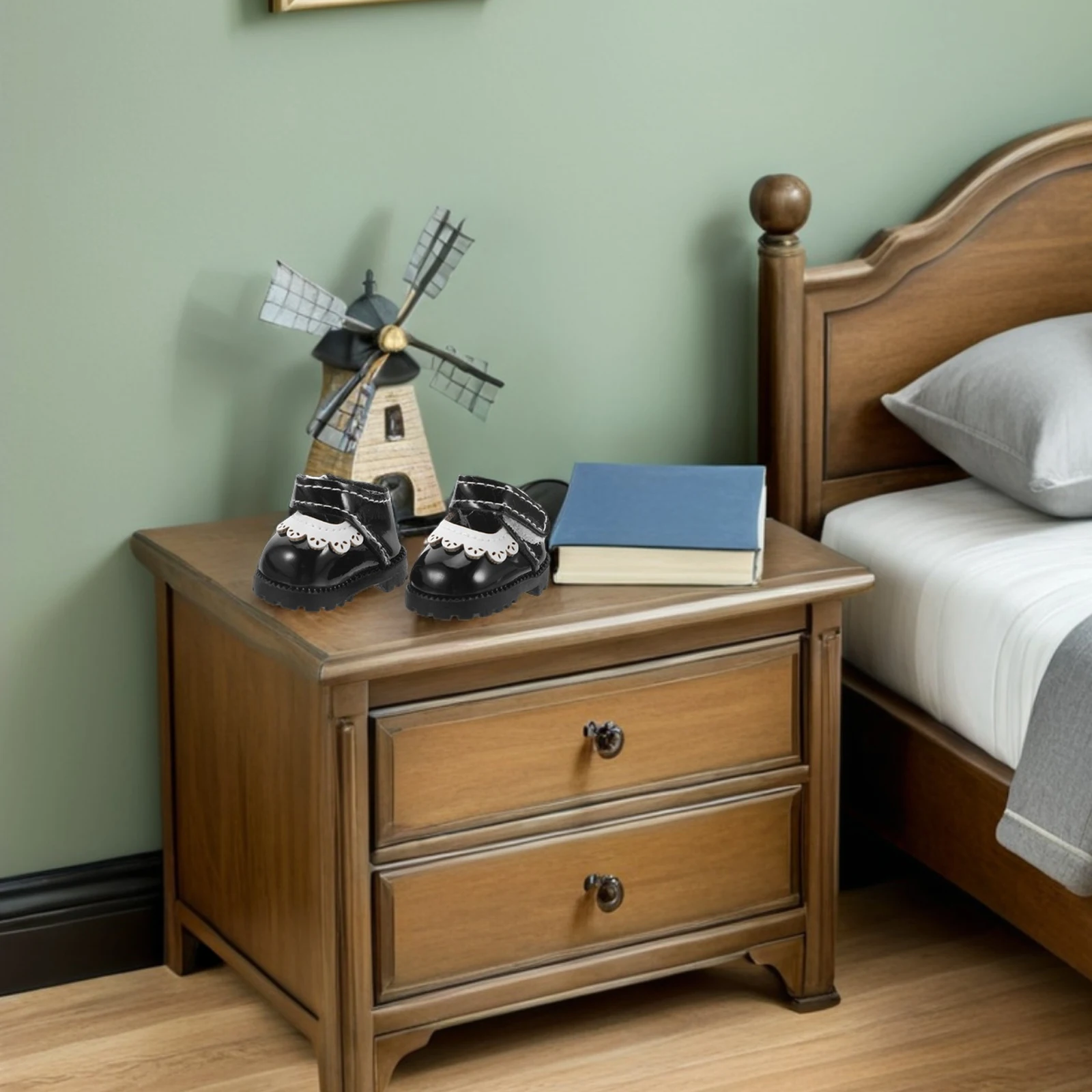 1 paar 17 cm schoenen mini pu jurk flats vervanging schattig kawaii poppenhuis cosplay accessoires bjd schoenen lichtgewicht