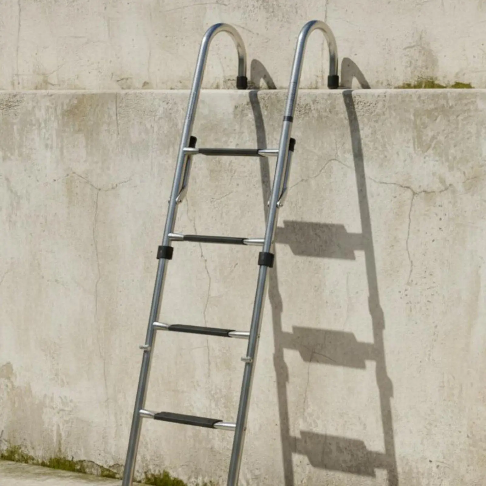 Compact Folding Stainless Steel Ladder for Speedboat Swim Platform Durable Saltwater Proof Boat Access