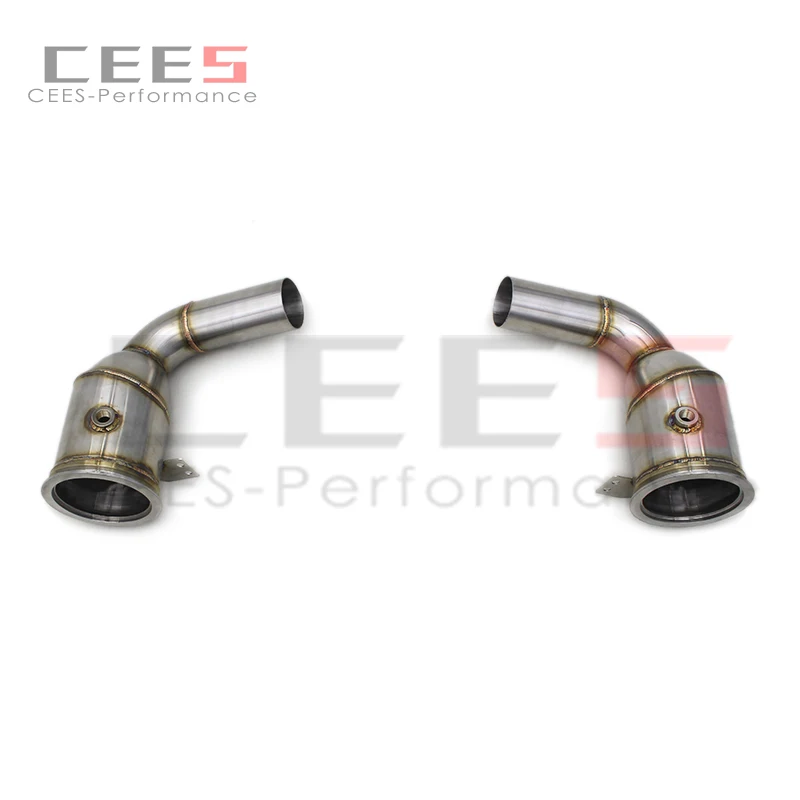 CEES Downpipe for PORSCHE 911 992 Turbo 2020-2023 Racing Exhaust Pipe Stainless Steel Exhaust Downpipe Without Catalyst