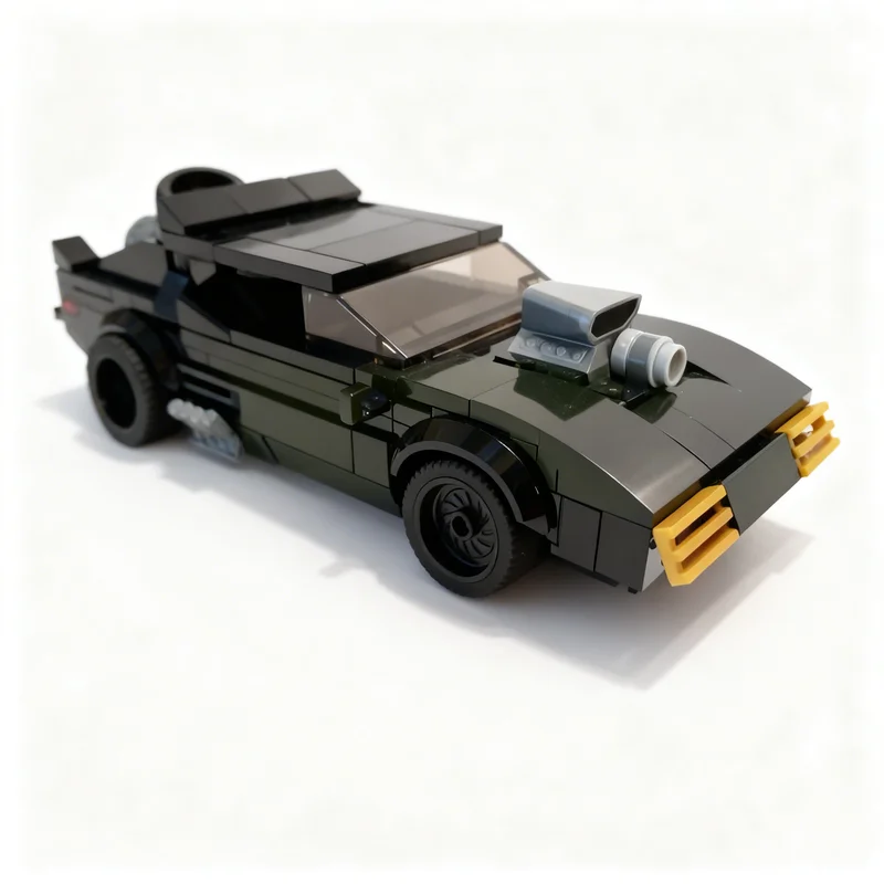 295pcs MOC Road Warrior Mad Max V8 Interceptor Model Building Blocks Living Room Decor Desktop Ornament Display Gift For Adults