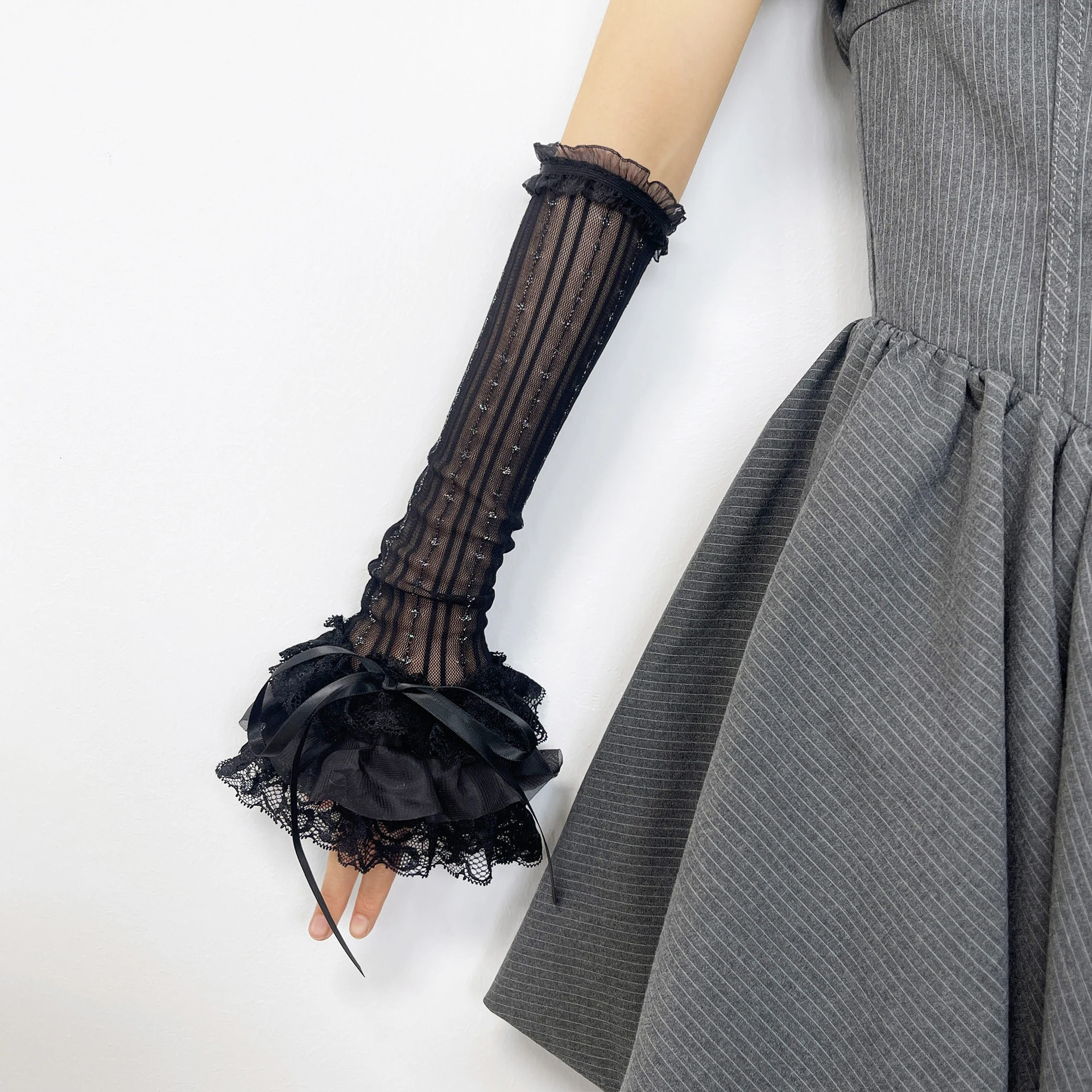 Aksesoris Lengan Berlapis Renda Gaya Korea Y2K Jepang, Subkultur Shibuya, Hot Girl, Lolita, Jk Cosplay