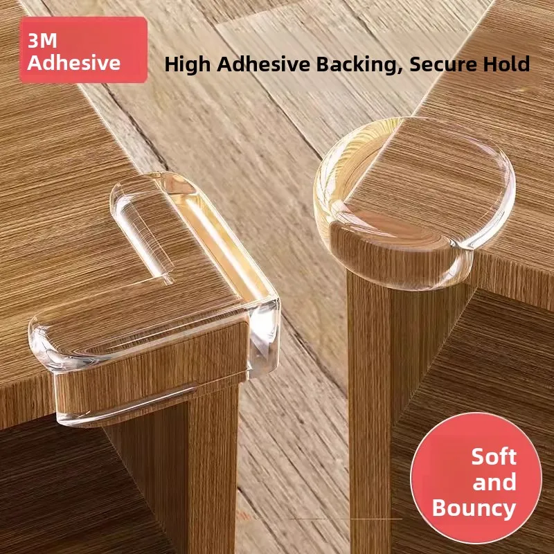 

Прозрачные силиконовые защитные уголки для детского стола, мягкие противоударные накладки на круглые углы