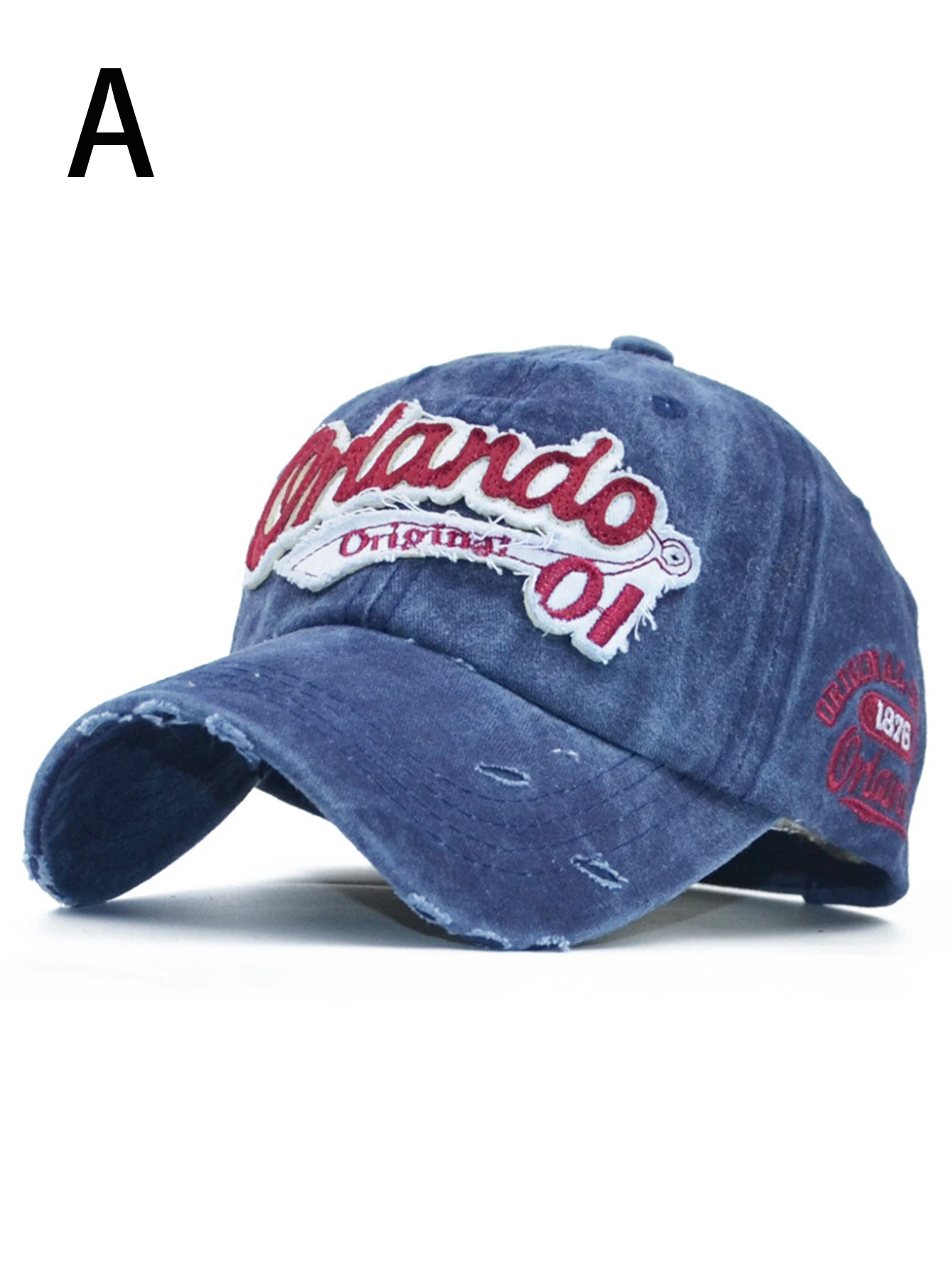 1 unisex all season fashionable Washed retro retro letter Orlando baseball cap