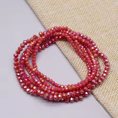Yanqi 2 3 4mm Rondell Austria Faceted Crystal Beads Round Glass Beads Loose Spacer Beads for Jewelry Making DIY - Image 34