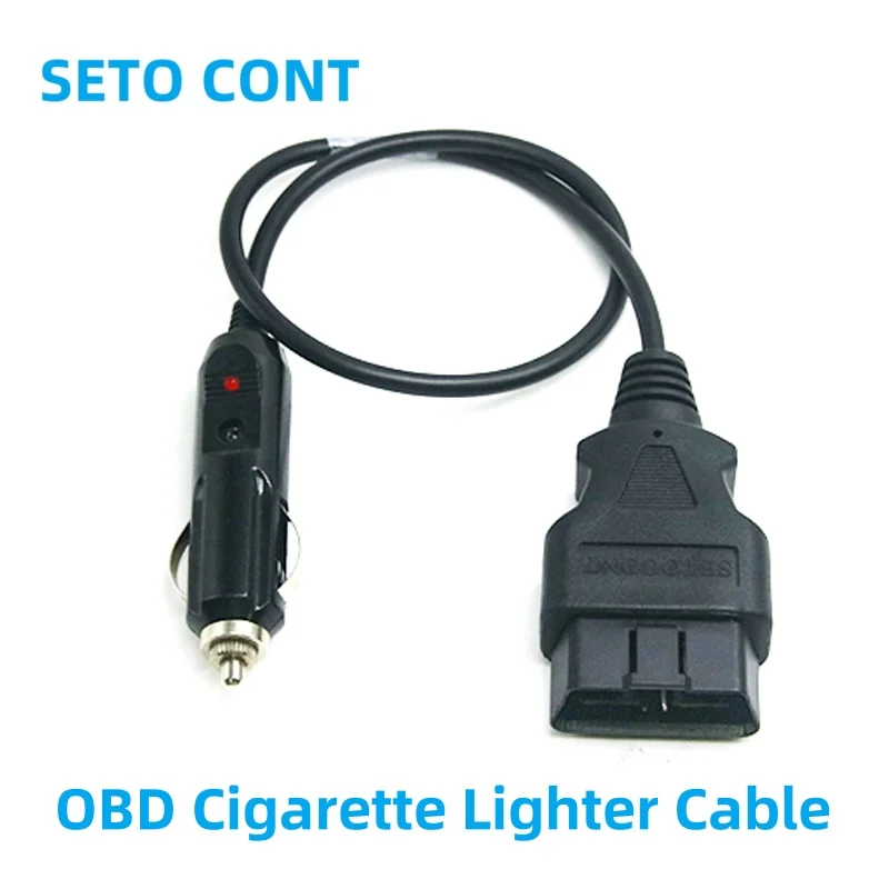 30 سنتيمتر الذاكرة التوقف إمدادات الطاقة في حالات الطوارئ obd كابلات الموصلات الذكور 16 دبوس إلى سيارة ولاعة السجائر obdii مركبة إمدادات الطاقة #5