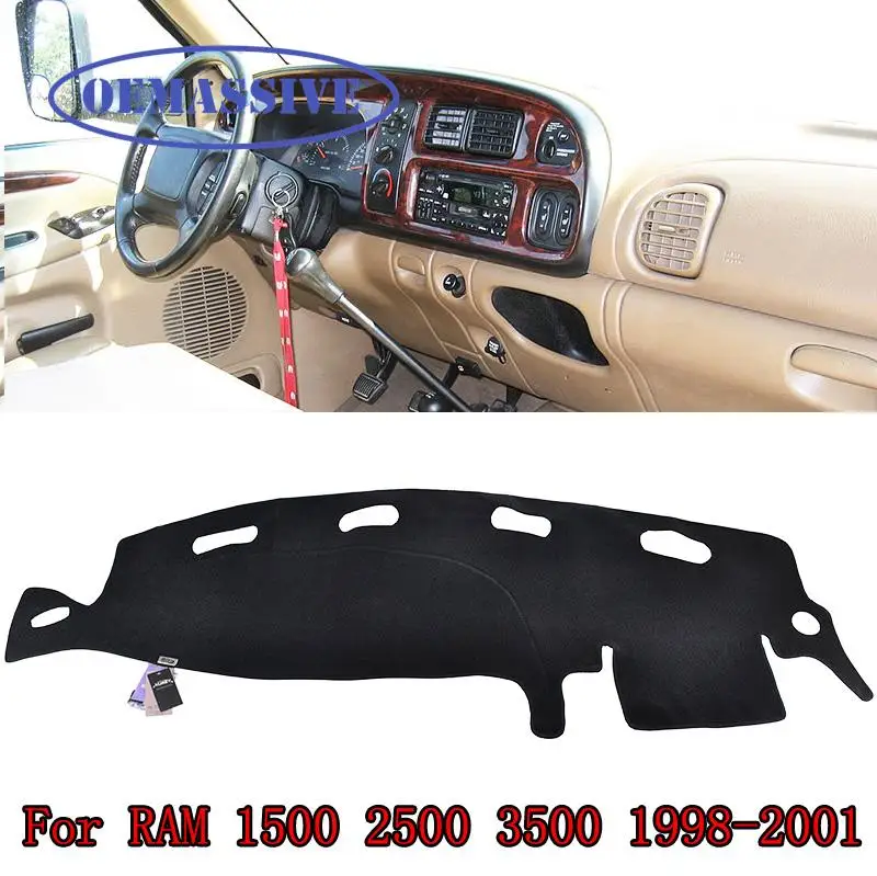 OEMASSIVE Fit For Dodge Ram 1500 2500 3500 1998 1999 2000 2001 Dash Mat Dashboard Cover Pad Sun Shade Dash Board Cover Carpet