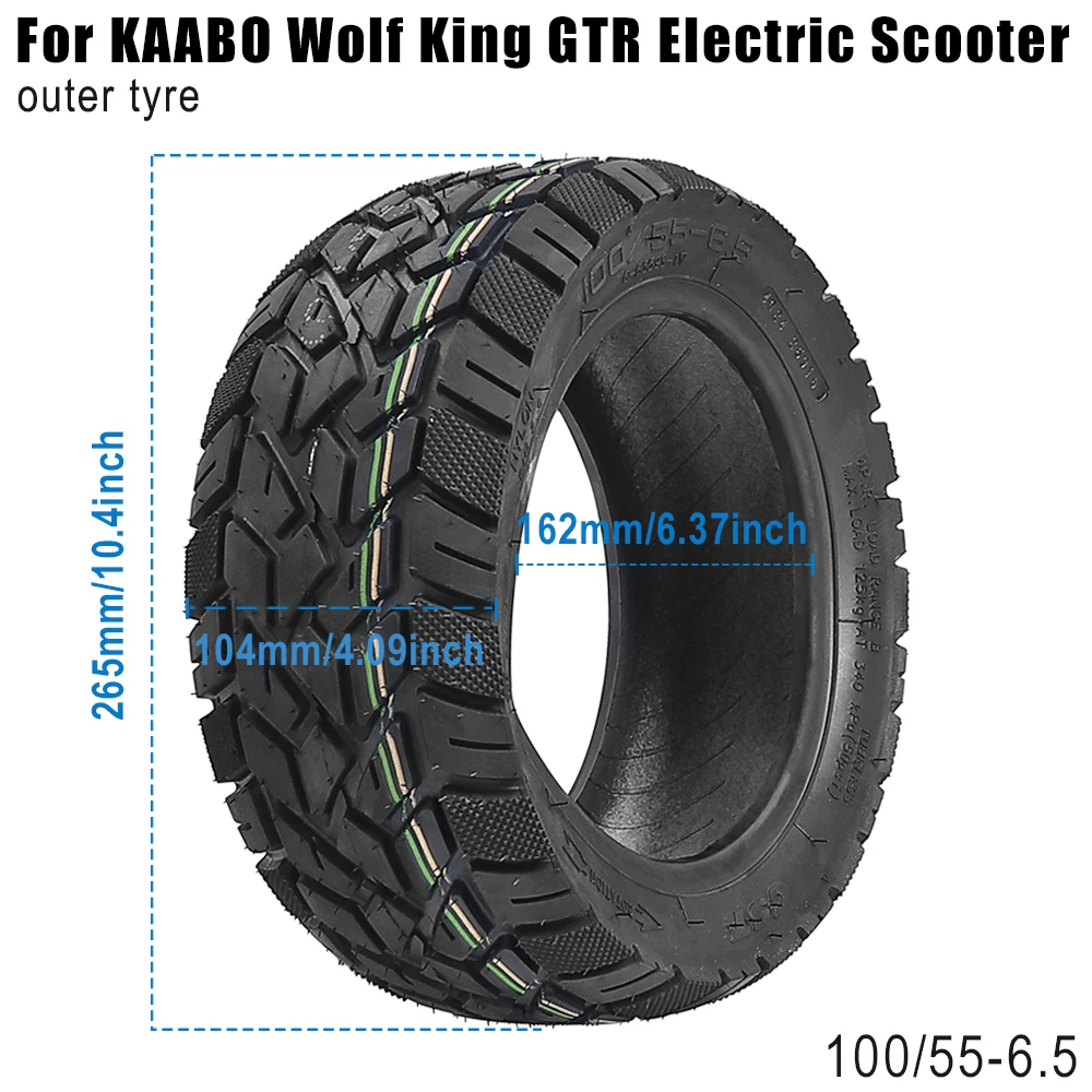 

Бескамерная шина 100/55-6,5 CST, взрывозащищенная шина для электрических скутеров Kaabo Wolf Warrior Nami Burn-e Dualtron Thunder 2/Ultra
