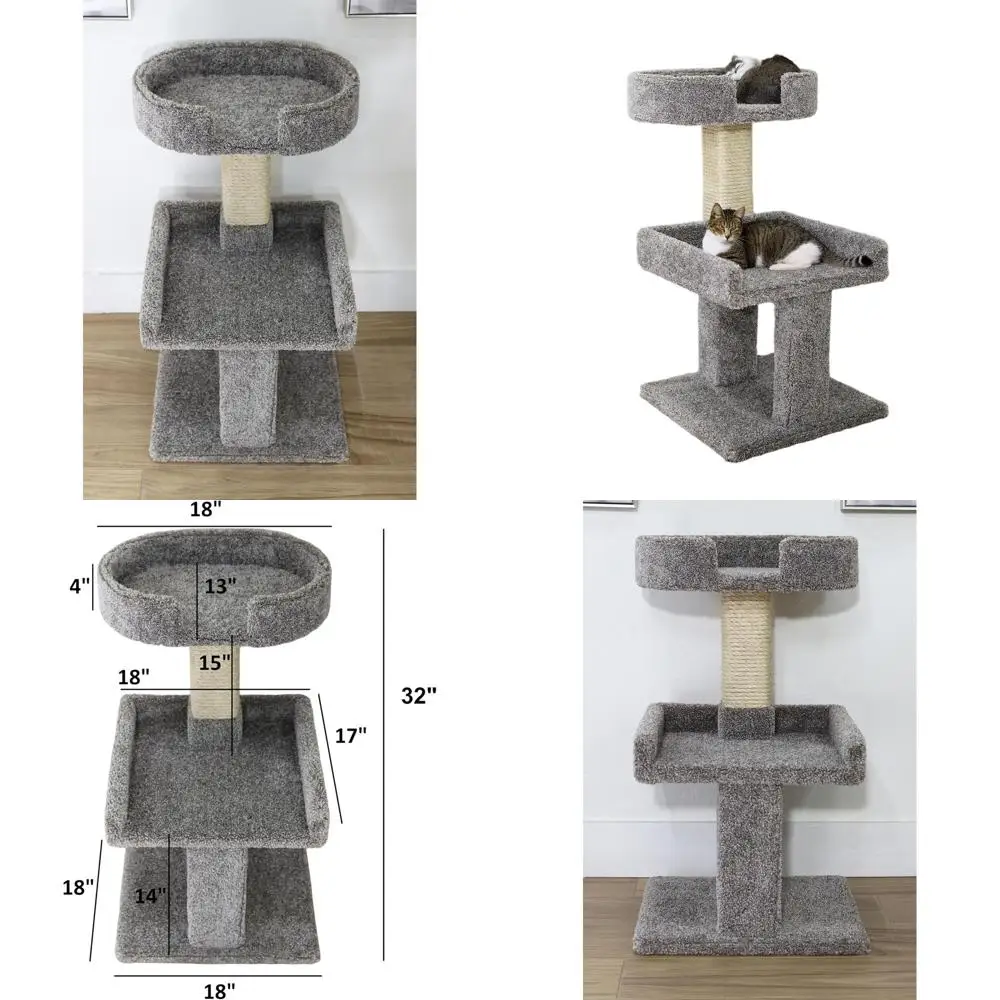 

Роскошный кошачий лофт с плюшевой ковровой платформой
