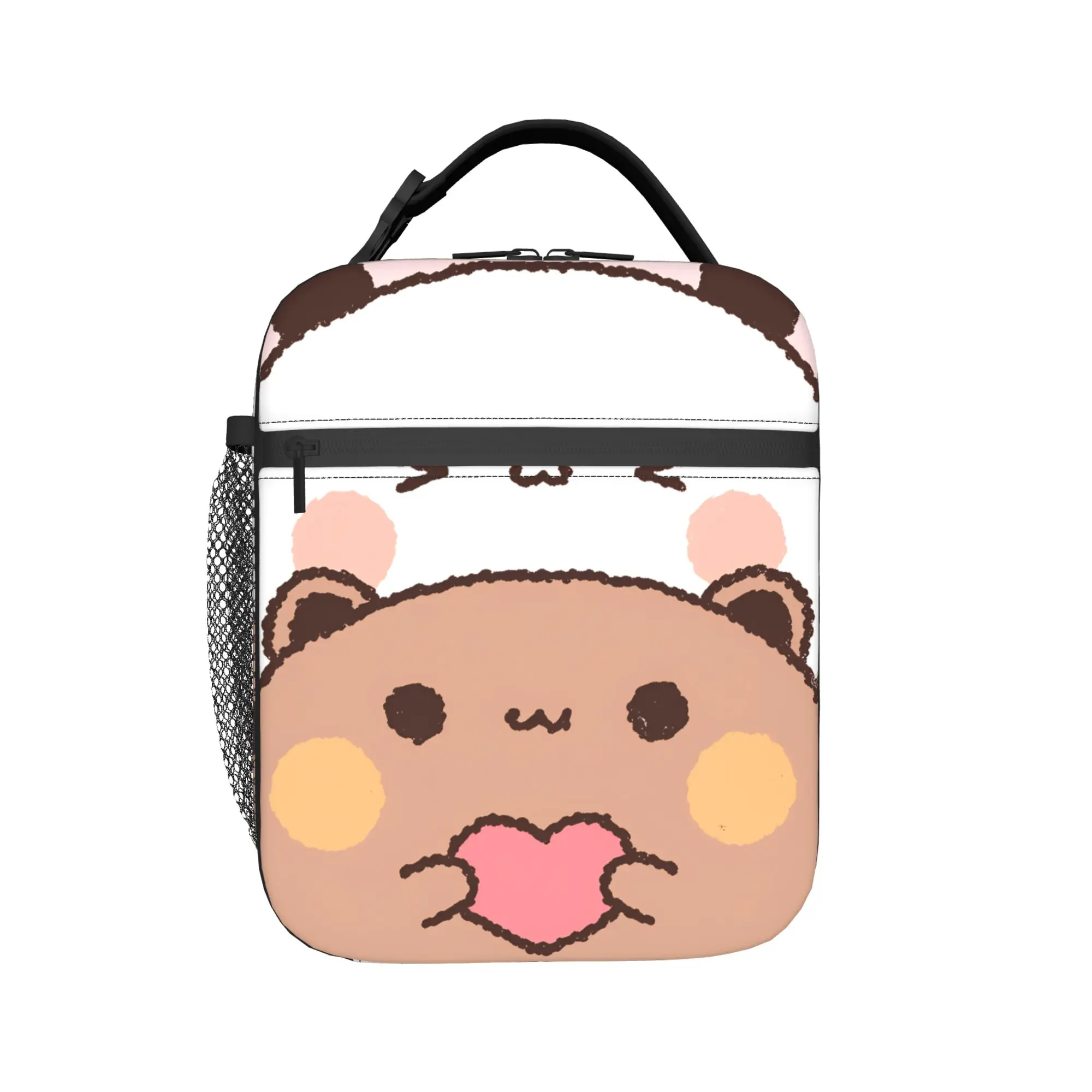 Cartoon Panda Bubu Dudu Lunch Bag  Portable Zipper Lunch Box Girls Travel Print Cooler Bag Cute Oxford Thermal Lunch Bags